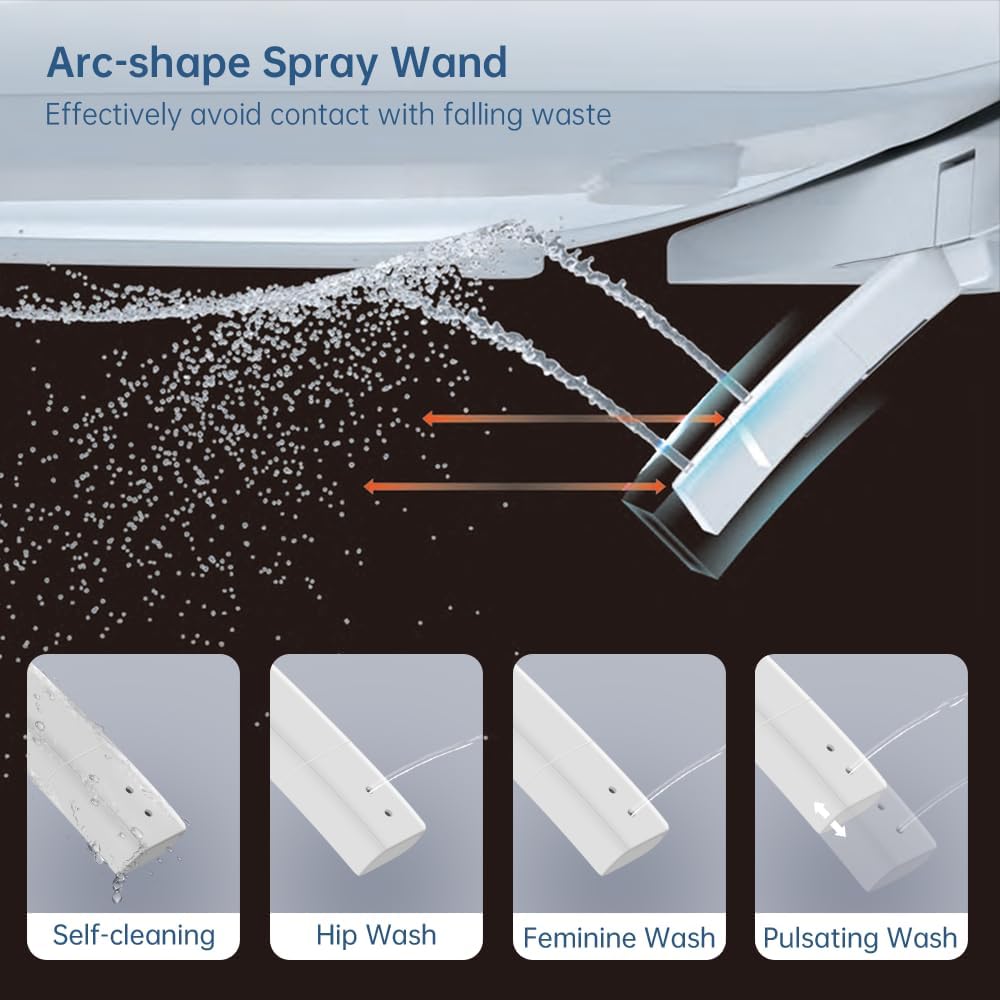Smart Toilet,Bidet Toilet Pump-assisted,Blackout Flush,Heated Seat,Dual Auto Flush,Warm Water,Foot Sensor