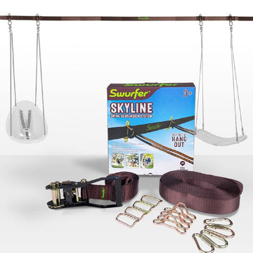 Skyline Tree Swing Hanging Kit - Heavy Duty, Weather Resistant, Swing Line to Hang Multiple Swings, Span Up to 40