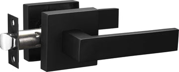 Contemporary Square Passage Lever Door Handle Non-Locking Lever Set [ or Closet Doors] Reversible for Right & Left - Door Lever