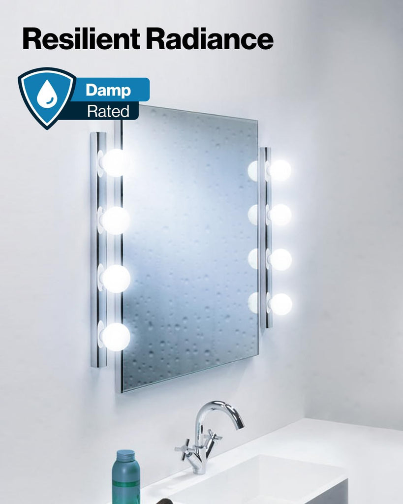 G25 LED Light Bulbs, Globe Vanity Lights for Bathroom High Output, 1000 LM, 11W (100W Equivalent), 5000K Daylight (4 Pack)