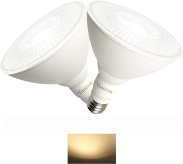 Flood Light Bulbs PAR38, 3 Color Temperature,Outdoor/Indoor E26 Base 2 Pack