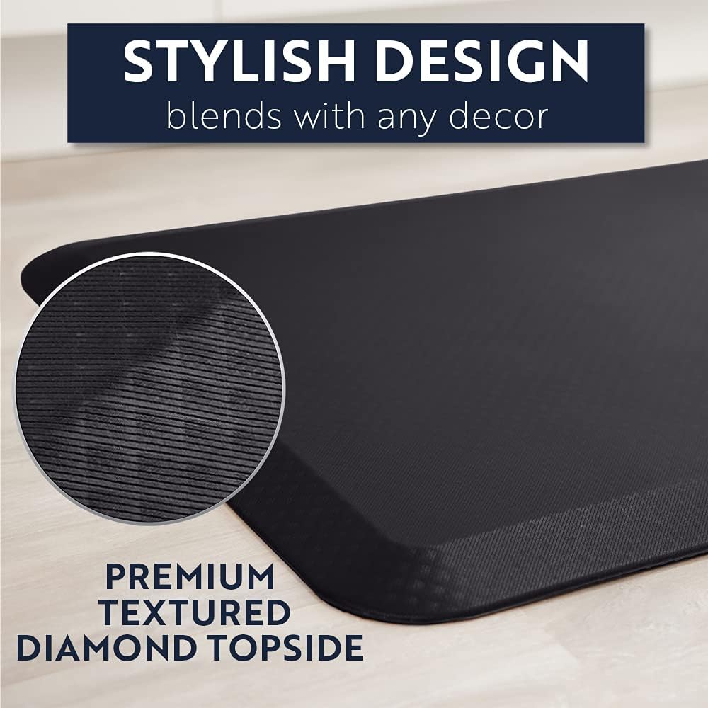 Anti Fatigue Mats Floor, 3/4 Inch Thick Cushioned Ergonomic Mat, Reduce Foot Pressure, Waterproof Comfort Rug for