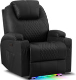 Power Recliner Chair with Vibration Massage & Heat for Adults