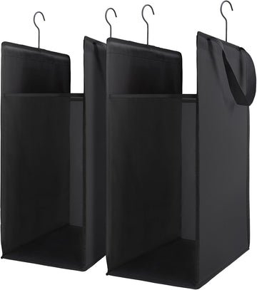 Hanging Laundry Hamper, Hanging Laundry Basket, Slim Laundry Hamper Bag with Handles, Portable Hanging Closet Hamper