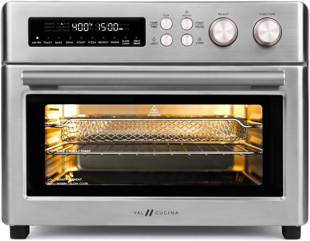 Infrared Heating Air Fryer Toaster Oven, Extra Large Countertop Convection Oven 10-in-1 Combo, 6-Sli