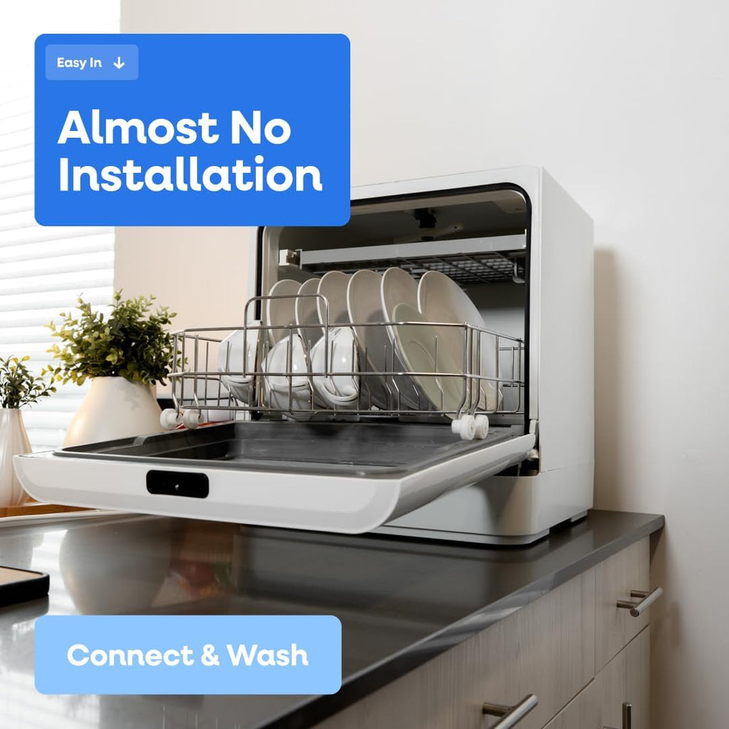 Collier Kitchen Portable Countertop Dishwasher Compact Mini Dishwasher with 5 Wash Programs