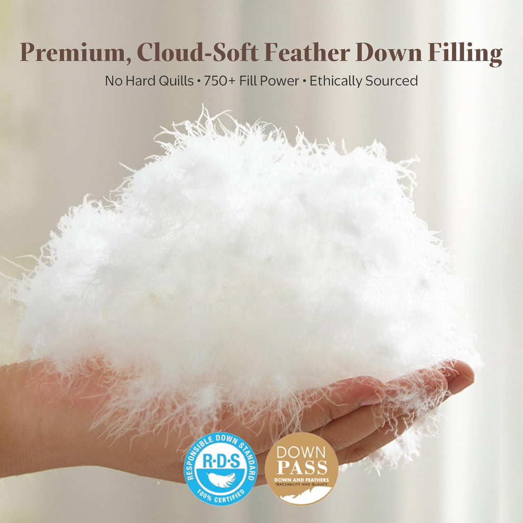 Feather Down Fiber Comforter King, All Season Duvet Insert