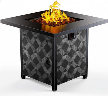 Propane Fire Pit Table, 32Inch Gas Outdoor Fire Pit Table CSA-Certified for Outside Patio with Lava Rocks
