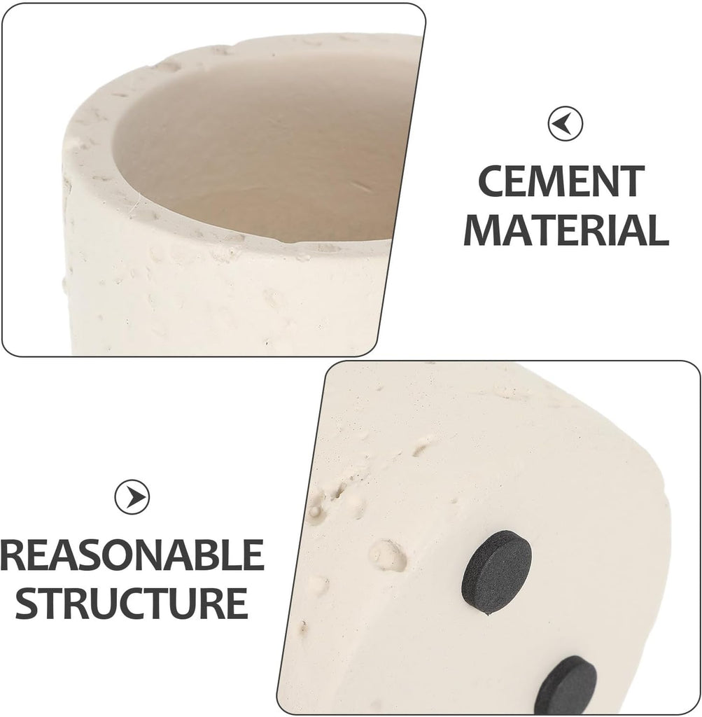 Empty Concrete Match Holder - Candle Match Storage Organizer for Farmhouse - Versatile Matchstick Dispenser Box
