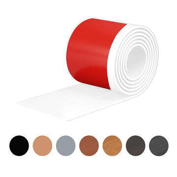 White 6 Inch x 10 Feet, Wall Base Baseboard Molding Trim Flexible Self Adhesive Rubber Moulding Trim Peel and Stick