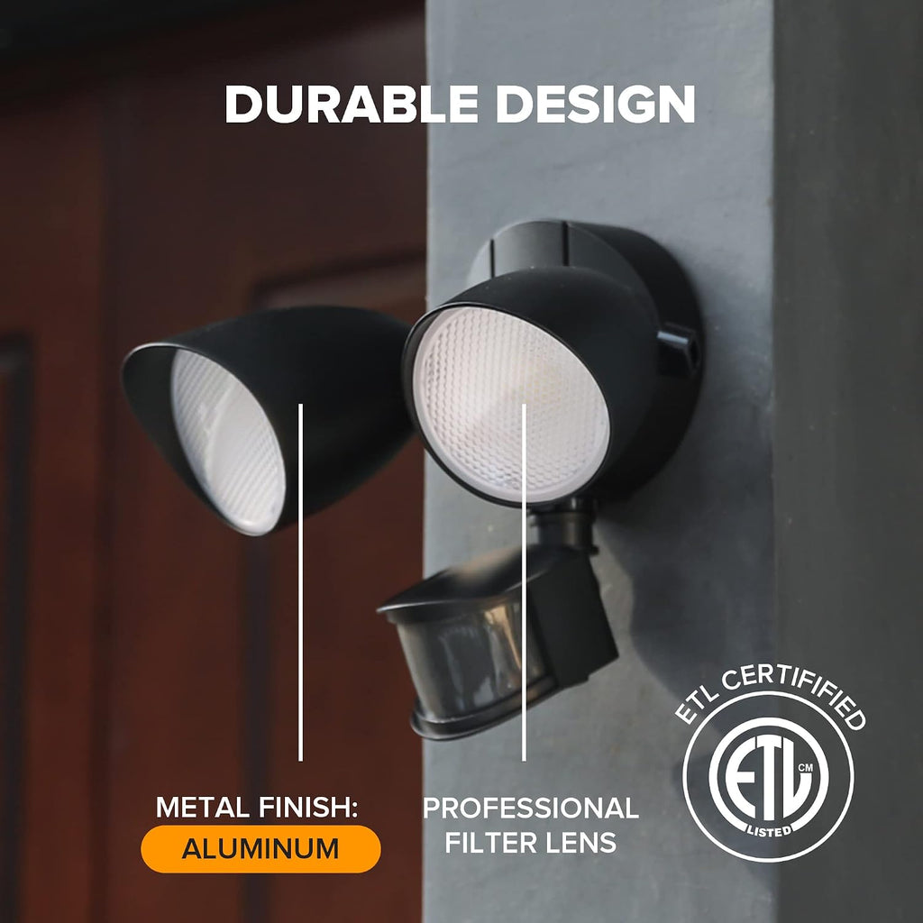 32W 3500 Lumen LED Security Lights Motion Sensor Light Outdoor, 5000K Daylight, IP65 Waterproof, Dusk to Dawn