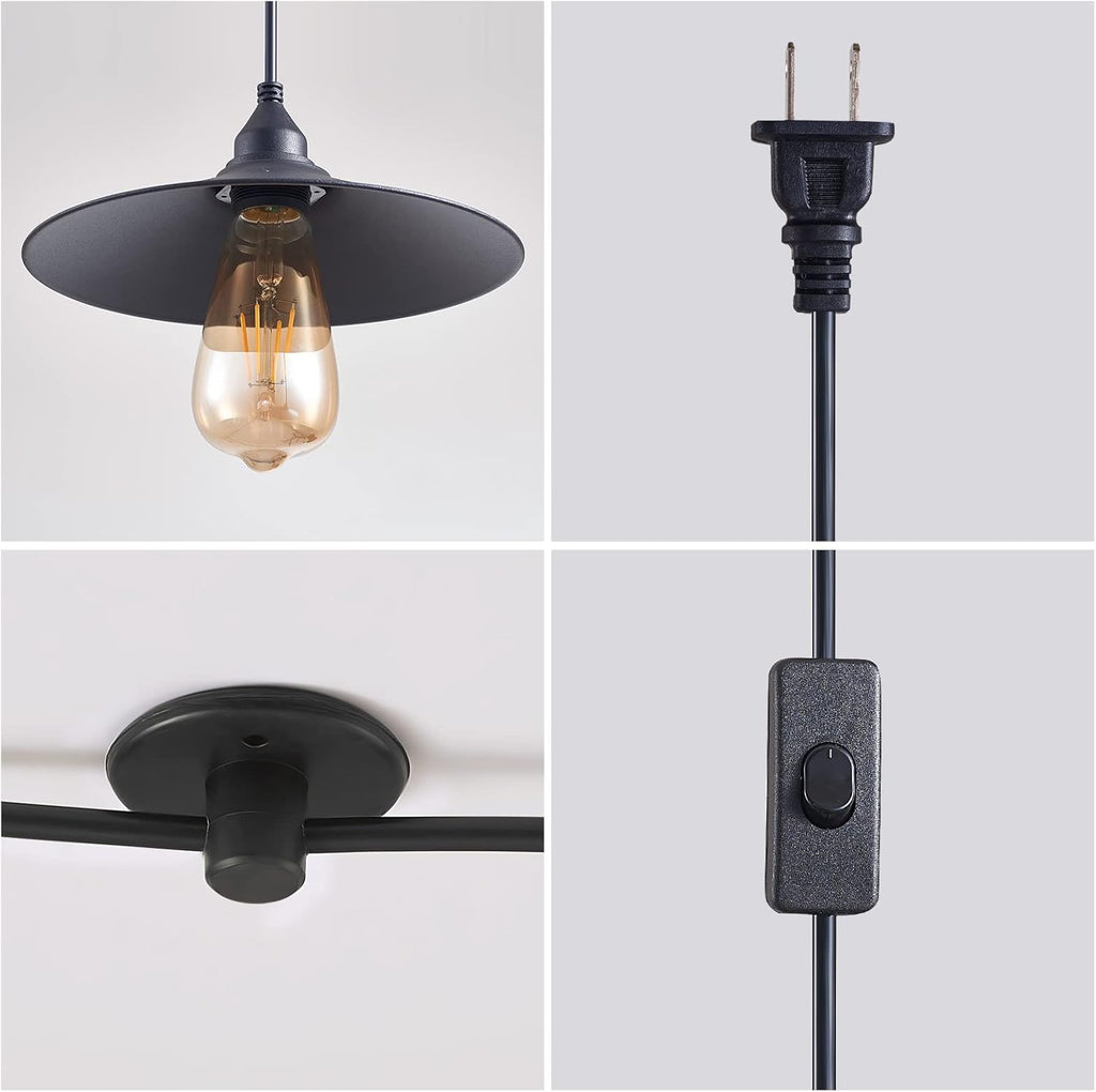 Hanging Lamp with Plug in Cord Outdoor Lamps for Patio Waterproof Pendant Light with Plug Outdoor Lamps for Patio