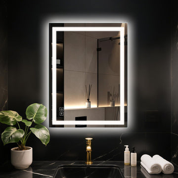32”x24“ LED Bathroom Mirror with Light, Anti-Fog Wall Mount Vanity Mirror Dimmable & 3CCT, Memory Function