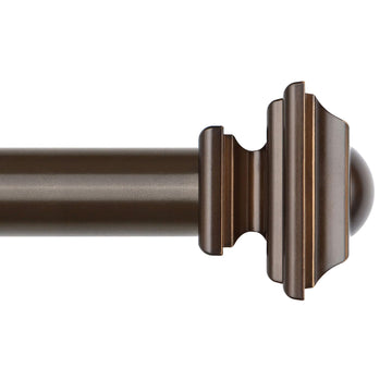 Bronze Curtain Rod for Windows 66 to 120 Inch, Long Heavy Duty
