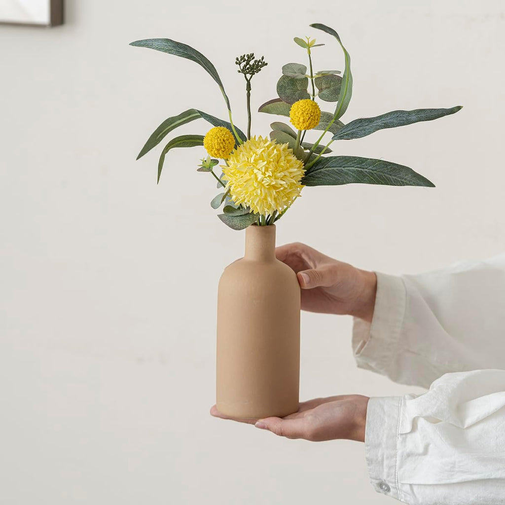 Modern Ceramic Vase Set, Neutral Colors, Decorative Vases