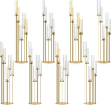 42.5in Gold Candelabra Centerpieces for Tables Candlestick Holders Decor Wedding Centerpiece Table Decorations 5 arm