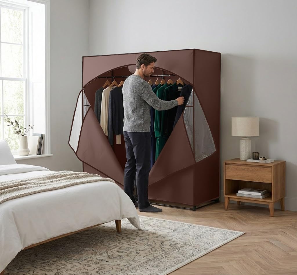 Portable Wardrobe Closet, 65 LBs Large Capacity