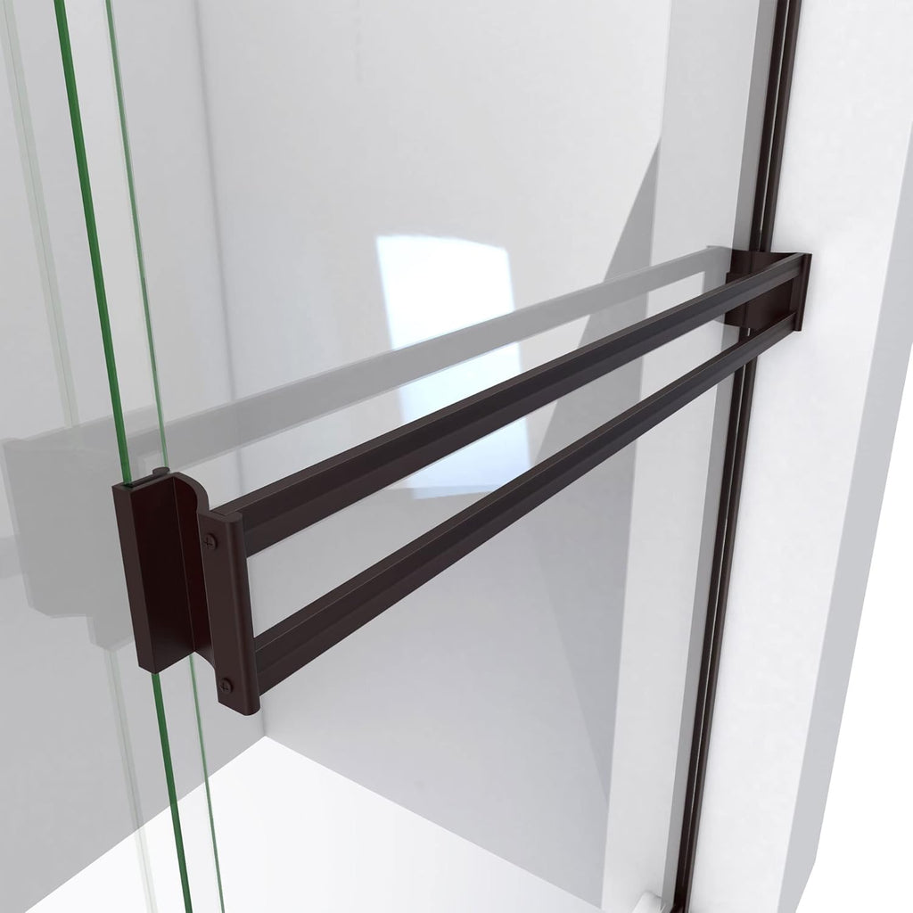 Alliance Pro BG 56-60 in. W x 70 3/8 in. H Semi-Frameless Sliding Shower Door in Oil Rubbed Bronze and Clear Glass