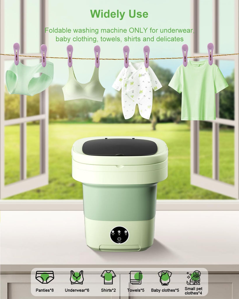 Portable Washing Machine, Mini Washer,16L Upgraded Large Capacity Foldable Washer.Deep Cleaning of Underwear, Baby