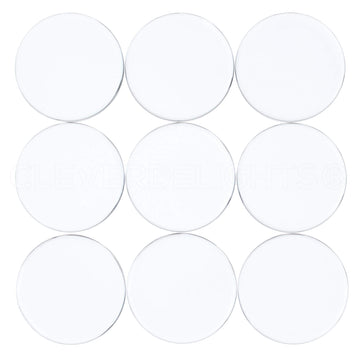 25mm (1 Inch) Round Flat Glass Tiles - 50 Pack