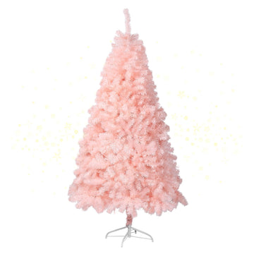 6 ft Pink Artificial Christmas Tree, Classic Spruce, 1000 Tips