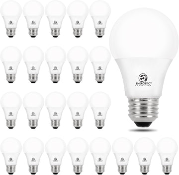 24-Pack A19 LED Light Bulbs 60 Watt Equivalent, Cool White 4000K, E26 Medium Base, Non-Dimmable LED Light Bulb, ETL