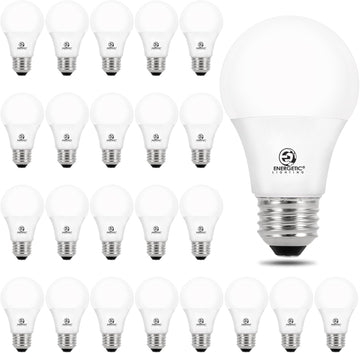 24-Pack A19 LED Light Bulb, 60 Watt Equivalent, Daylight 5000K, E26 Medium Base, Non-Dimmable LED Light Bulb, ETL Listed