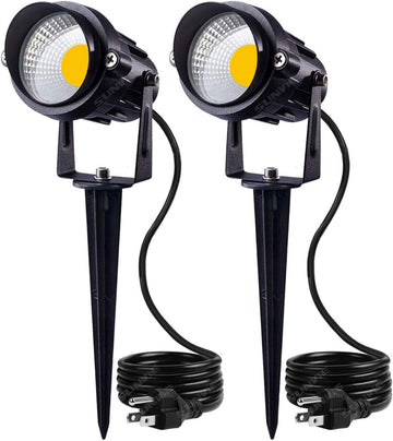 Outdoor Landscape LED Lighting 12W Waterproof Garden Lights COB Led Spotlights with Spiked Stand for Lawn Decorative