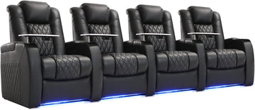 Home Theater Seating Top Grain Leather Zero Gravity Recliner Chair Power Headrest Recline Movie Seat Gaming 7 Colors