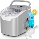 Countertop Ice Maker Machine, 8 Ice Cubes in 6 mins, 26lb/Day Bullet Ice with 2 Sizes- Portable Mini, Energy Saving &
