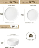 Plates and Bowls Sets, 12 Pieces Porcelain Dinnerware Sets Dishware Sets Chip Resistant Ceramic Dish Set Dining Dinner