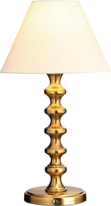 Ember Rechargeable Table Lamp (Antique Brass_Baluster)