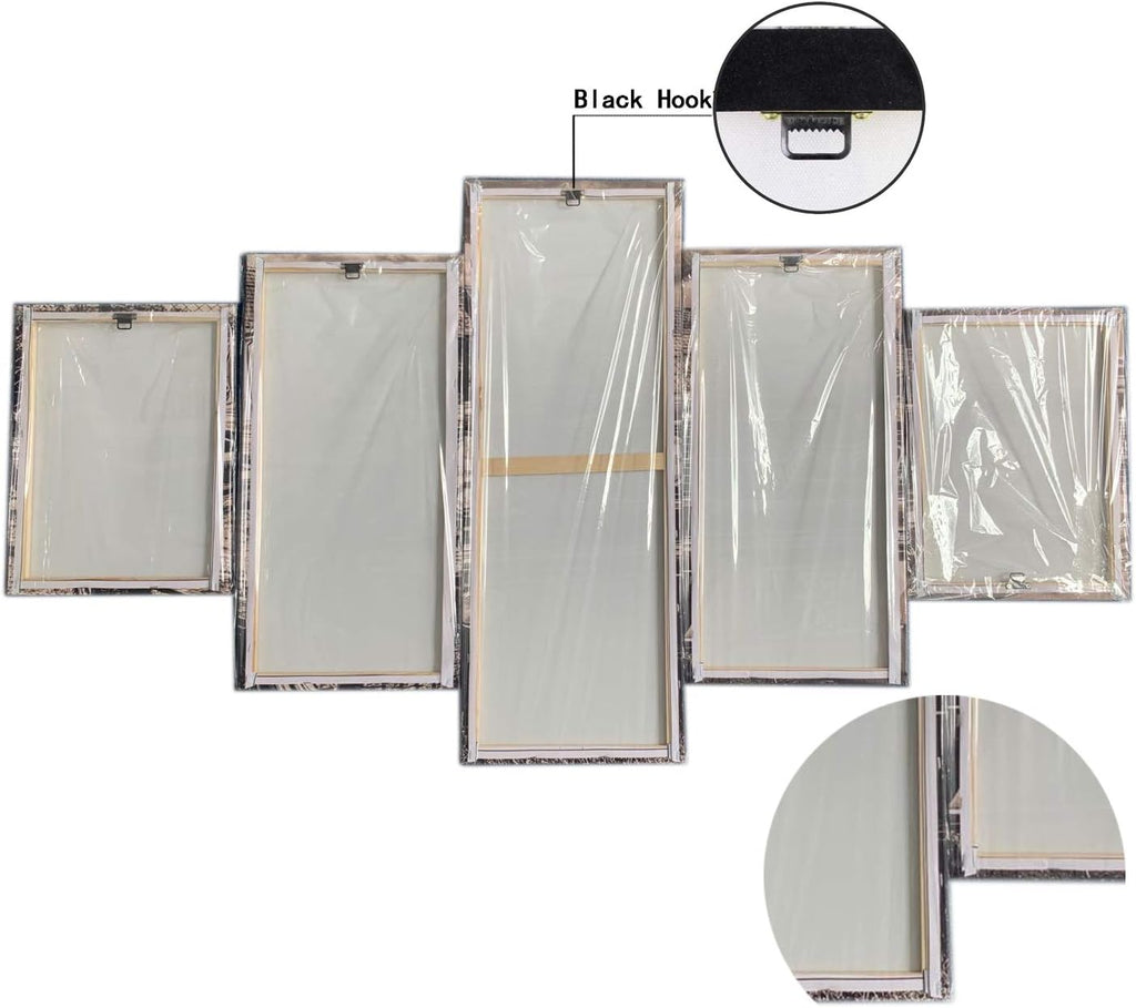 Magic: The Gathering MTG 5 Panel Canvas Print Wall Art (8x14x2,8x18inx2,8x22inx1)