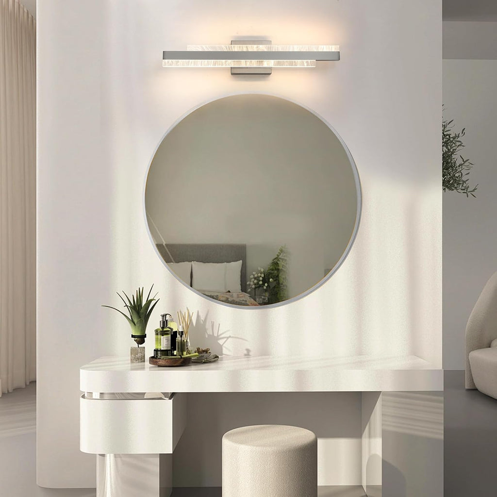 Bathroom Vanity Light: Brushed Nickel 24 inch 28W Dimmable LED Bath Bar Light Fixtures Over Mirror - Wall Sconce