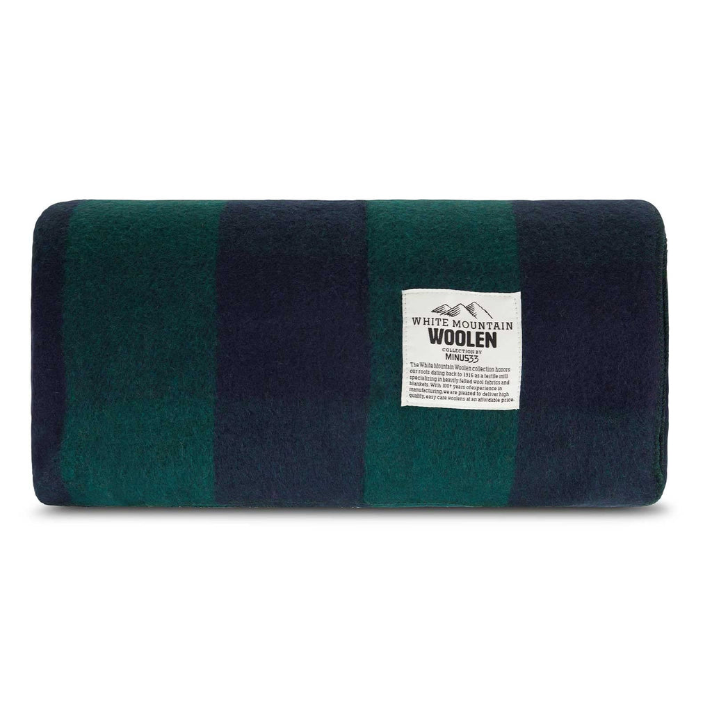 Lodge Twin Blanket - 80% Recycled Wool - Buffalo Plaid - Warm Throw Blanket - Thick - Washable - 65W x 90L - Green