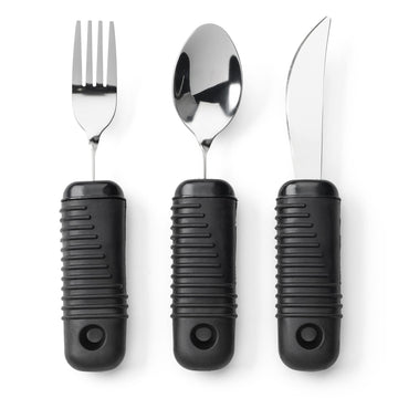 Weighted Utensils Set - 3-Piece Heavy Duty Adaptive Utensils, Hand Tremors
