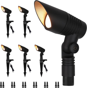 Mini 12V Wired LED Low Voltage Landscape Spot Lights Outdoor | 5 CCT Selectable, 60° Beam Angle, 5W Small Landscape