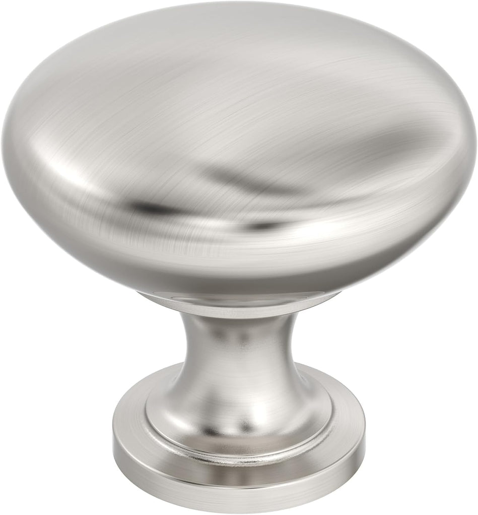 | Cabinet Knob | Satin Nickel | 1-1/4 inch (32 mm) Diameter | Edona | Drawer Knob | Cabinet Hardware (Pack of 10)