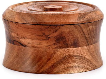 Jewellery box Acacia Wood Vintage Style Treasure Box Storage Organizer Trinket Keepsake Chest (5" x 5" x 3")