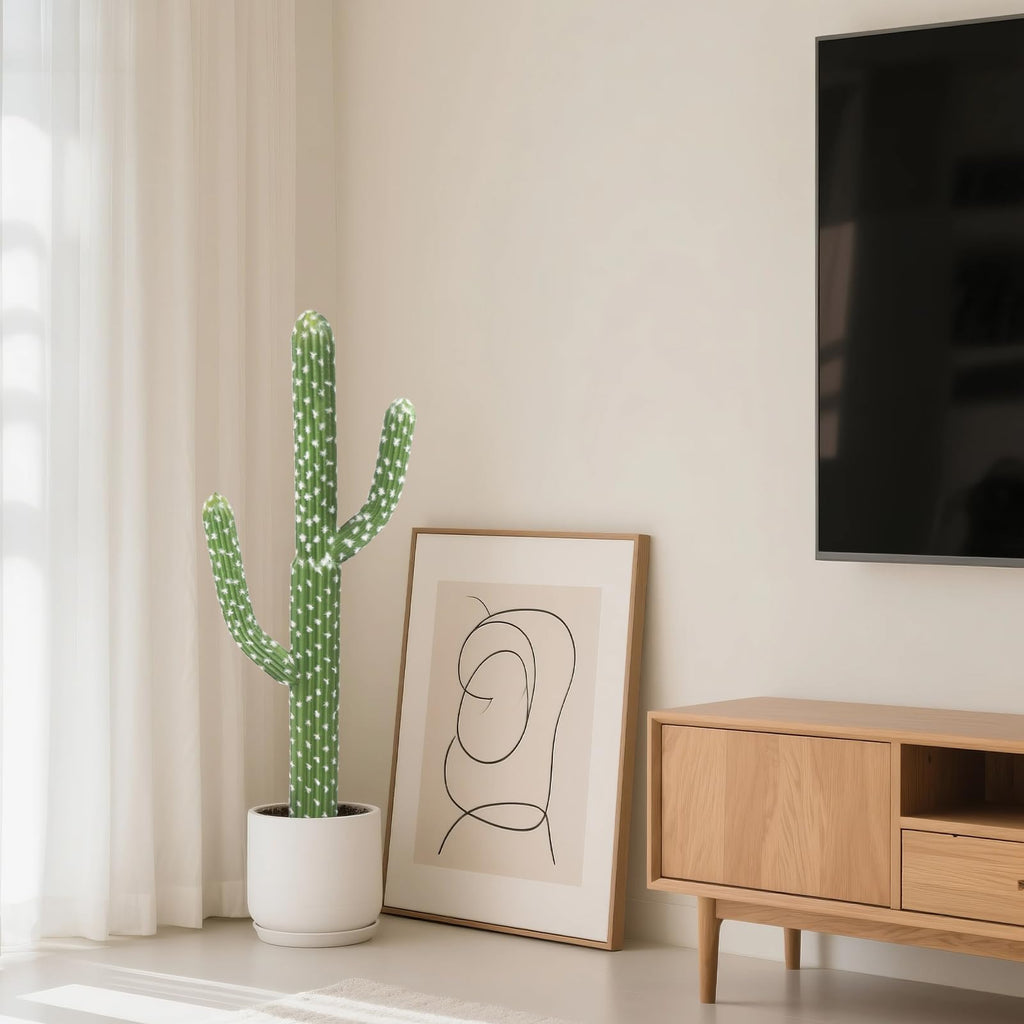 Cactus Succulent Plant 34'' Fake Desert Cacti Decor