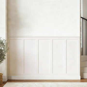 Board and Batten Wall Panel Kit,Paintable Wainscoting Panels Easy Install Living Room Hallway, Covers 94" x 54"