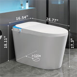 Tankless One-Piece Smart Toilet in ADA Height with Heated Seat & Auto Lid | 1000g MaP