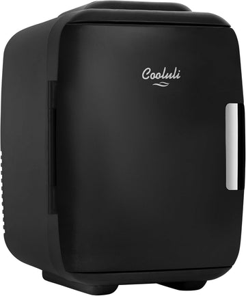Mini Fridge for Bedroom - Car, Office Desk & Dorm Room - Portable 4L/6 Can Electric Plug In Cooler & Warmer for Food