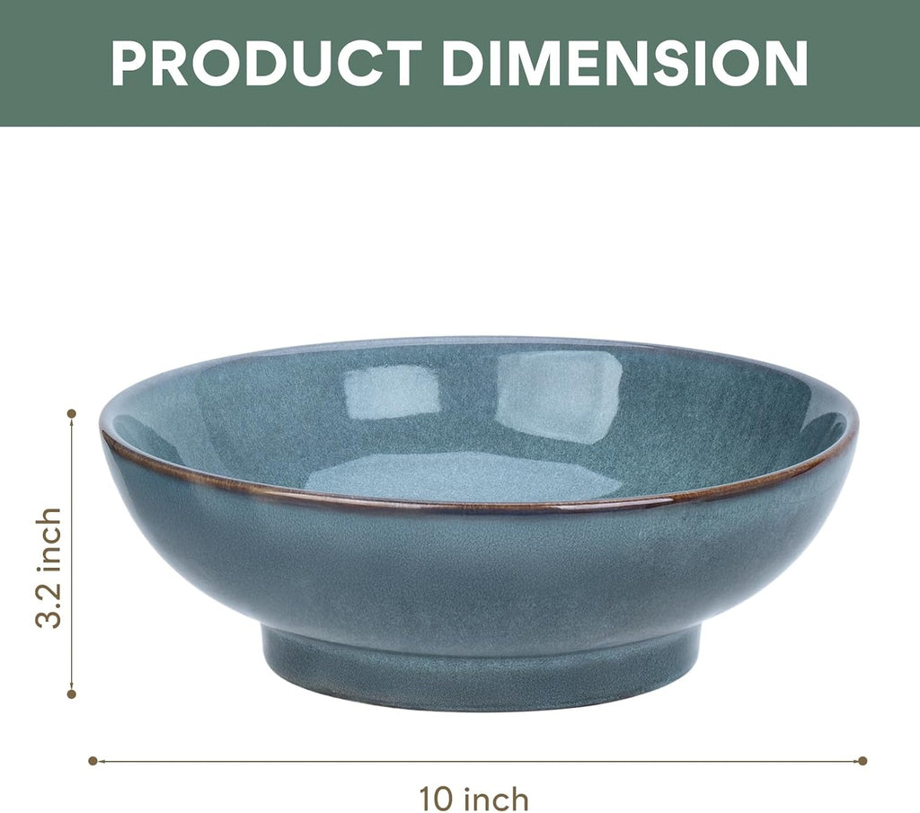 10" Decorative Bowl,Ceramic Fruit Bowl Counter,Coffee Table, Dining Room,Table Centerpiece Bowel,Entryway Key Holder