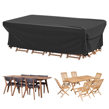 Patio Furniture Set Cover - Heavy Duty 420D Waterproof Weatherproof Sofa Couch Set Covers Garden Dining Table Chair