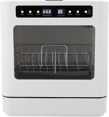 Countertop Dishwasher 800W Portable Mini Dishwasher 6.8L/1.8 Touch Controls Gallon Portable Dishwash