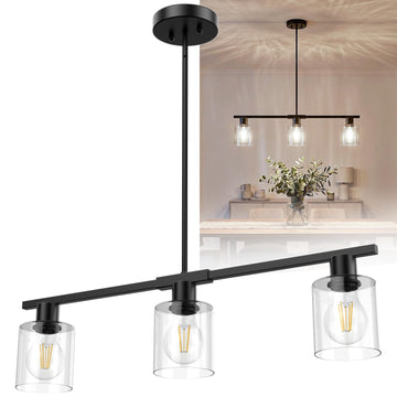 Pendant Lights Kitchen Island, Glass Linear Hanging Fixture