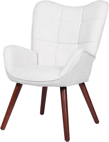 Modern Dining Room Chairs, Mid-Century Upholstered Kitchen Chairs with Back Support and Solid Wood Legs, Accent Chairs for Dining Room