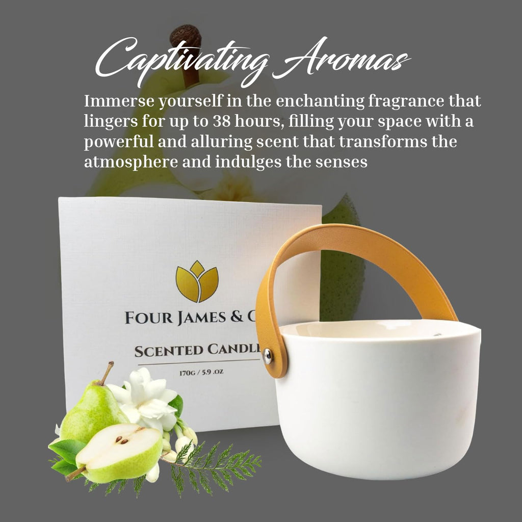 Luxury Highly Scented Premium Eco-Friendly Soy Wax 6oz Candles in Modern Giftable Box, Scent:(LastChance)