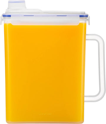 Aqua Fridge Door Water Jug | Clear Pitcher | BPA Free Plastic Pitcher with Lid | 1 Gallon Pitcher with Lid for Water